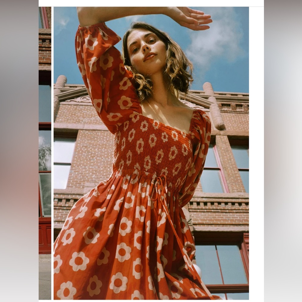 CHRISTY DAWN The Katrina Dress in Crimson Daisy - XS - NWT